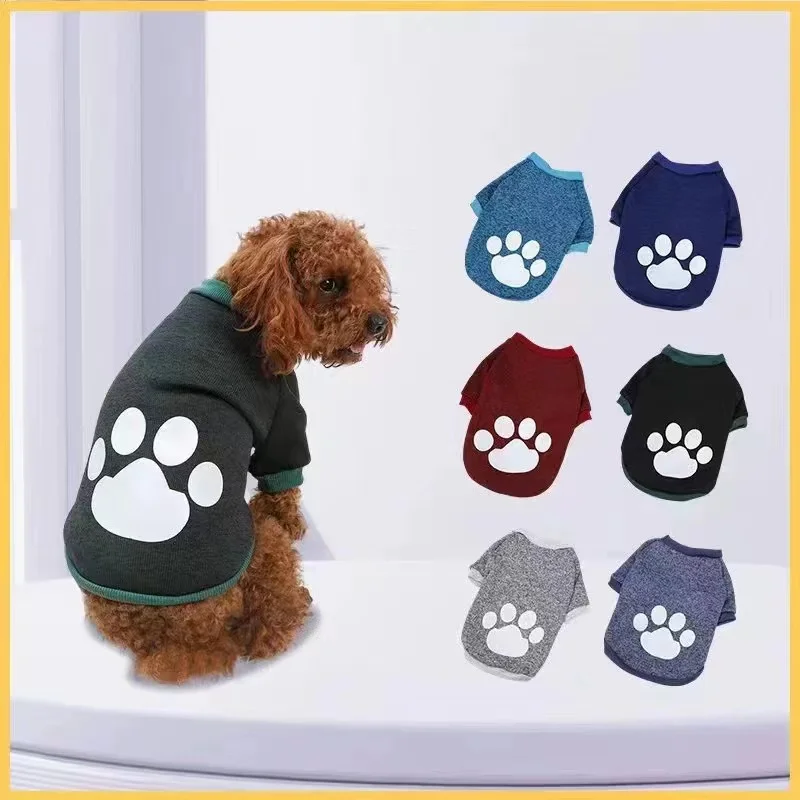

Autumn and Winter Small Pet Dog Hoodie Warm and Comfortable Fleece Printed Vest