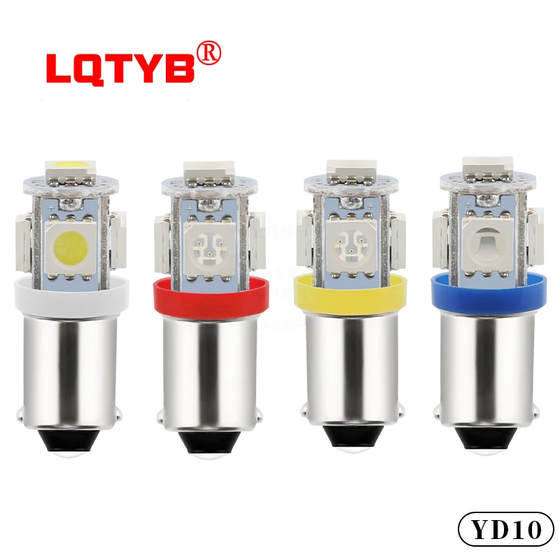 10 шт., Автомобильные светодиодные ламсветильник BA9S 5050 5SMD 12 В 10 шт., Автомобильные светодиодные ламсветильник BA9S 5050 5SMD 12 В