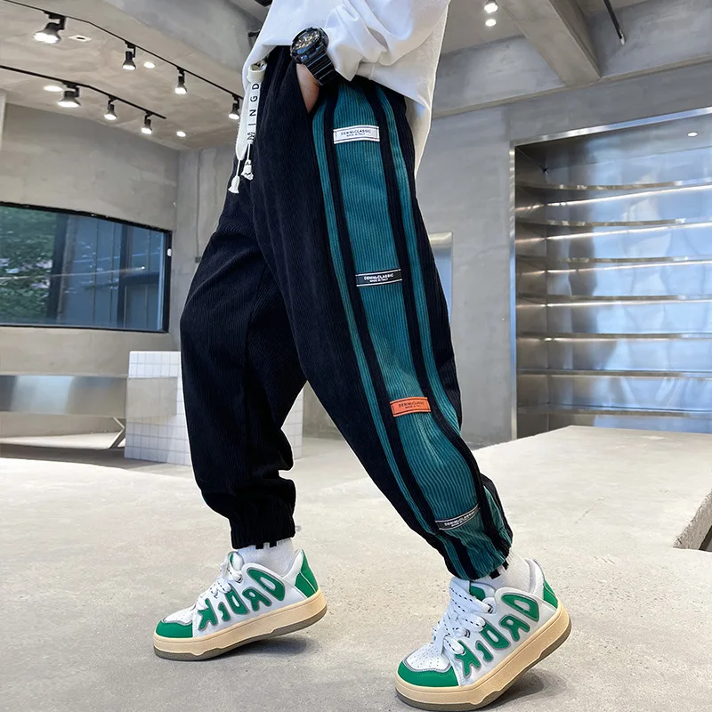 

Новинка Осень 2022, детские брюки для мальчиков 3-18 лет, повседневные брюки для мальчиков, детские свободные брюки, одежда для мальчиков, спорт...