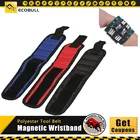 Магнитный браслет из полиэстера, сильные магниты, Портативная сумка, электрик, сумка для инструментов, шурупы, держатель для сверла, ремень для ремонта инструмента