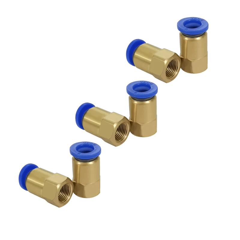 

High Quality 100PCS PCF8-01, 8mm To 1/8" BSPT Pneumatic Connectors Female Straight One-Touch Fittings,Pneumatic Fittings.