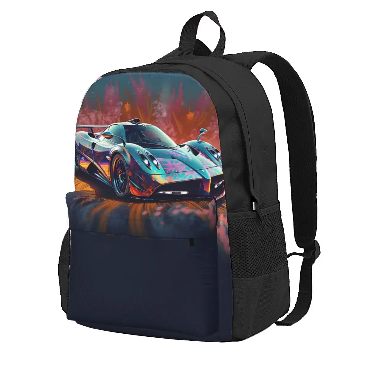 

Скоростной спортивный рюкзак с машинкой, неоновые красочные рюкзаки с рисунком в эстетике, дышащие дизайнерские сумки для старшей школы для девушек