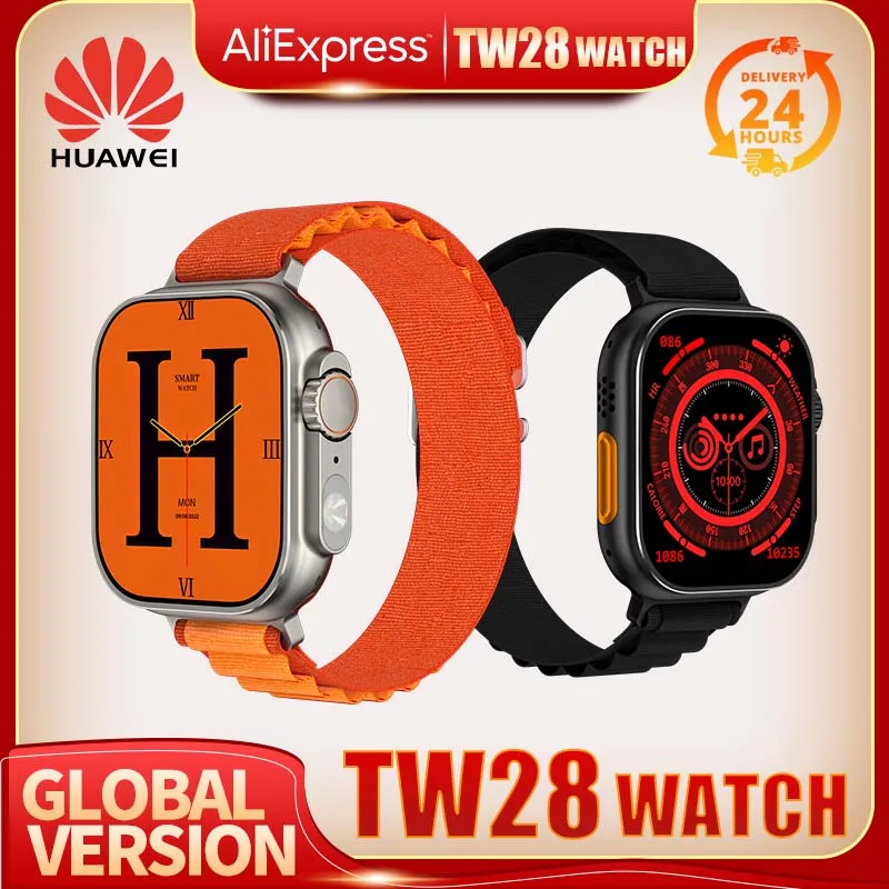 

HUAWEI TW28 Ultra SmartWatch With Flashlight HD 1.96" Big Screen Bluetooth Calling Sports Fitness Tracker Smart Watch Women Mens