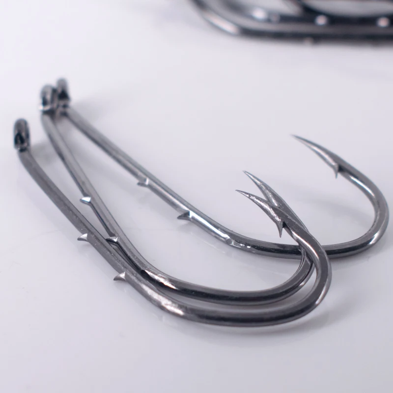 

50 шт., рыболовные крючки с двойной основой