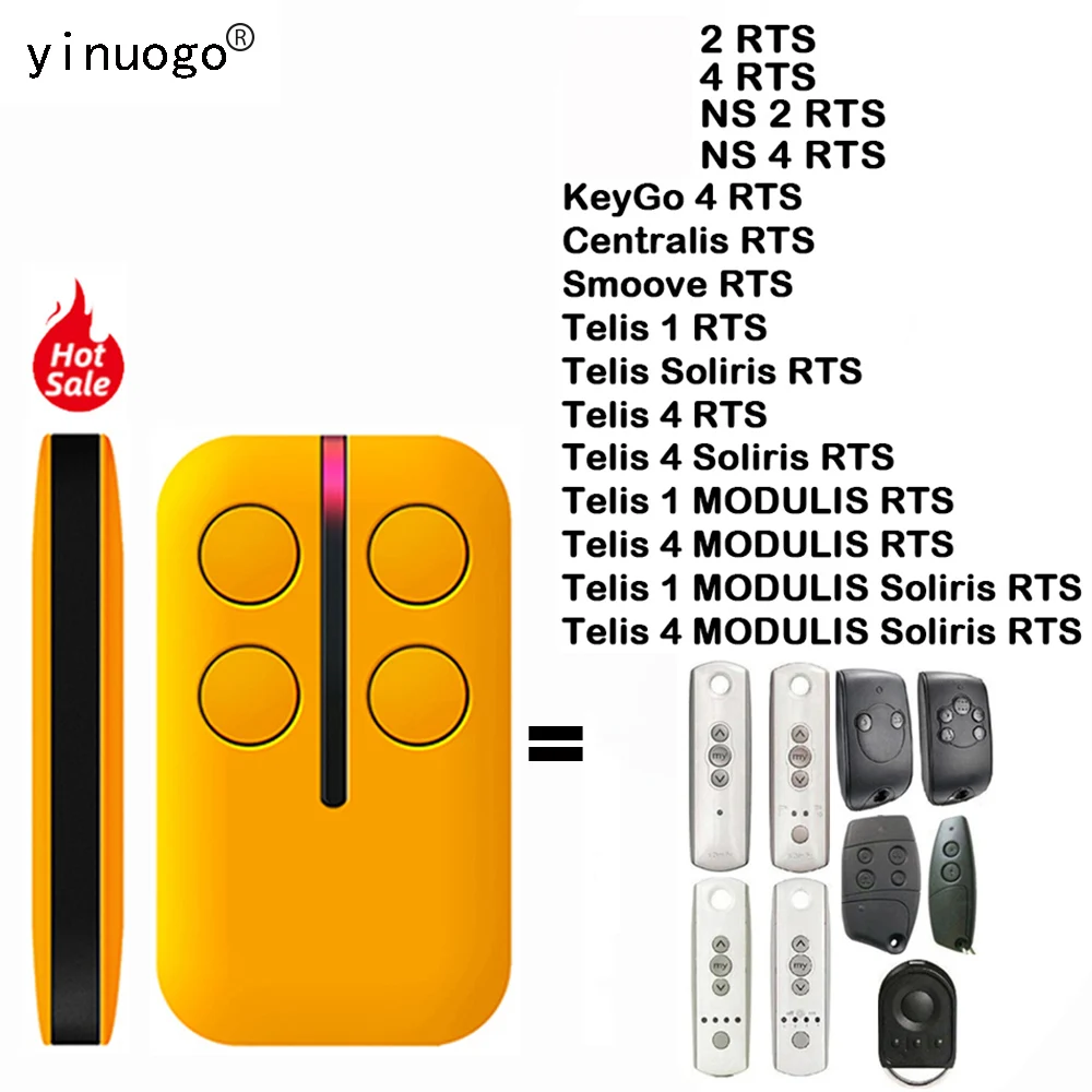 

Remote Control Telis 1 4 RTS NS 2 4 RTS Telis1 4 MODULIS Soliris RTS Remote Control Garage Door KeyGo Centralis Smoove 433.42mhz