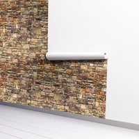 3d effect stone brick wallpaper self adhesive removable contact paper home decoration peel and stick wall sticker apartment
