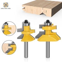 lang tong tool 2pcs120 degree router bit set woodworking groove cutters tungsten alloy wood tenon milling cutter bits toolslt022