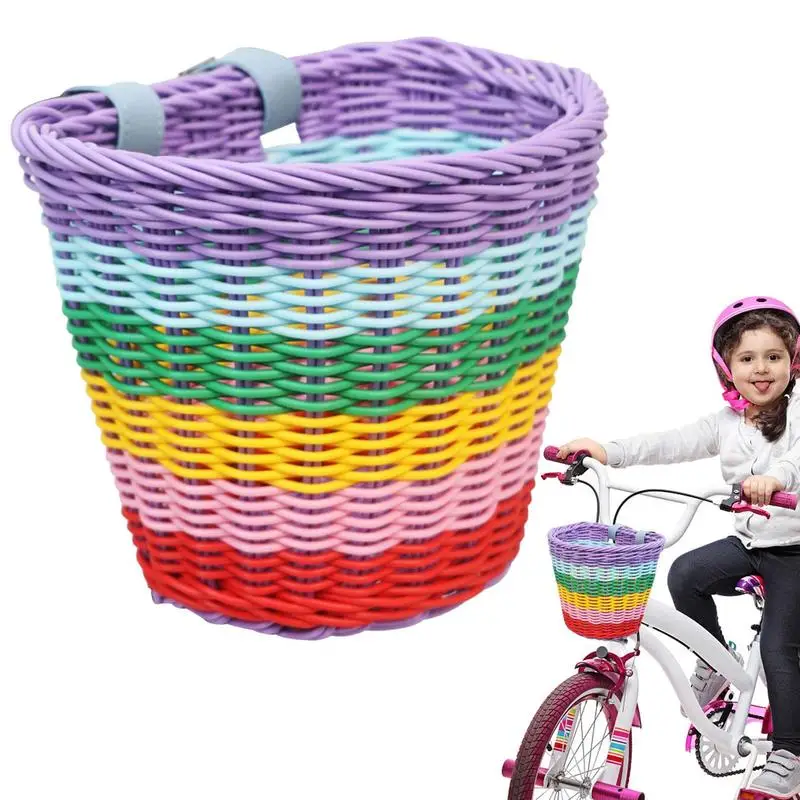 Bicycle Basket Colorful Detachable Storage Bicycle Basket Waterproof Bicycle Basket For Beach Cruiser Stationary Bike Ebike