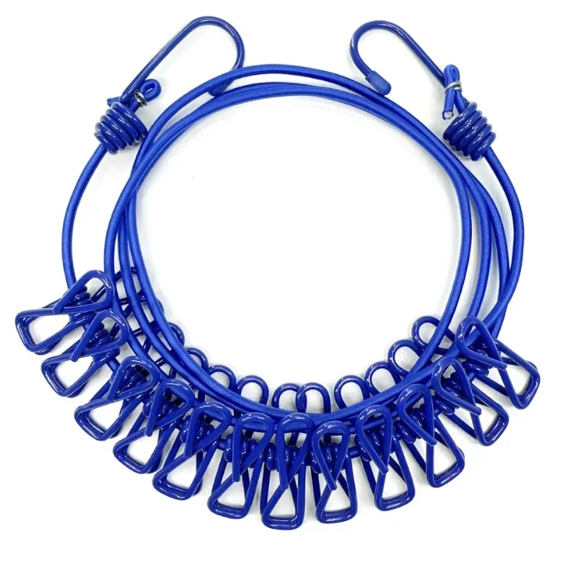 

Эластичная бельевая веревка для кемпинга 4 метра с 12 зажимами