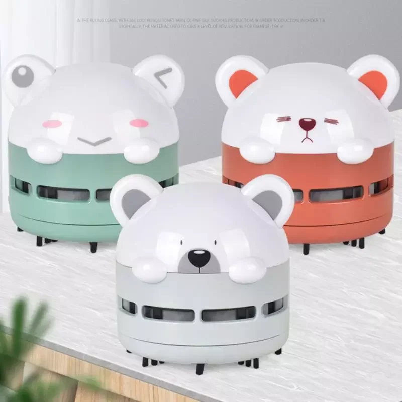

Cartoon Vacuum Cleaner Wireless Dust Sweeper Cleaner Bear Table USB Charging Night Light Keyboard Table Car Home Office