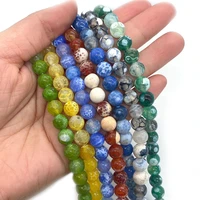 exquisite natural stone fire agate round beads 6 10mm charm fashion making diy necklace earrings bracelet jewelry accessories