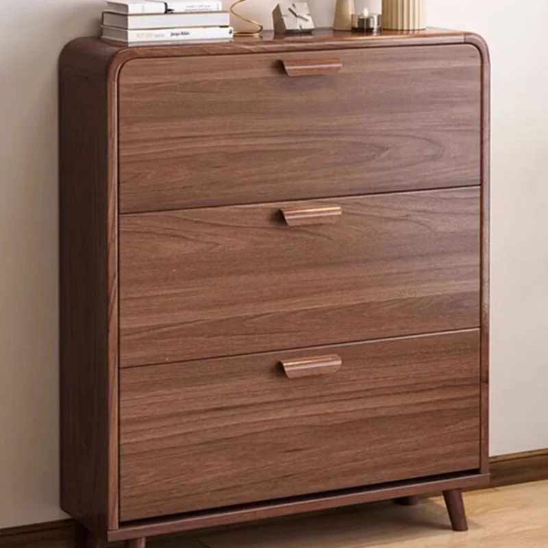 

Деревянный шкаф для хранения обуви, дизайнерский многоуровневый шкаф для обуви для спальни, Минималистичная мебель для балкона