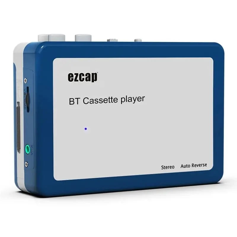 Фото Портативный кассетный плеер Ezcap Bluetooth с выходом на наушники/колонки, дизайн в стиле Walkman №2