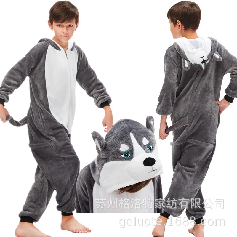 Взрослые животные аналогичные тигр Лев кот одежда для сна женский детский зимний