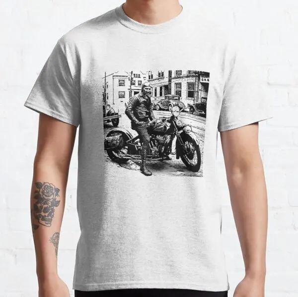 

American Rebel Biker Vintage Indian Motorcycle t shirt for Gas YMHAHA SYM Derbi Harris Jawa BMW