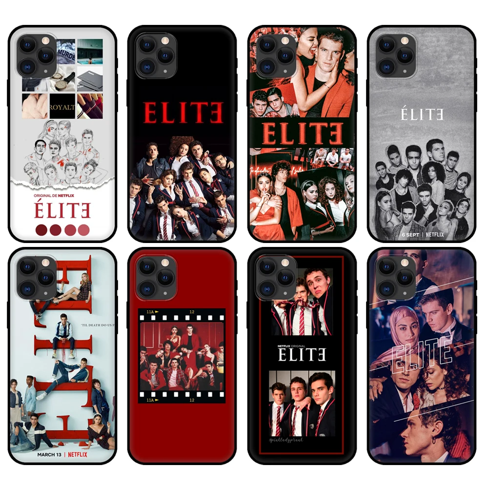 

Black tpu case for iphone 5 5s se 2020 6 6s 7 8 plus x 10 XR XS 11 12 mini pro MAX back cover Spanish TV series Elite