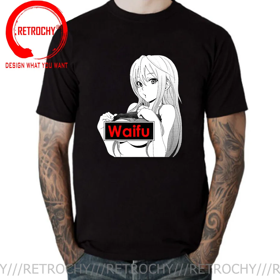 

Сексуальная футболка с японским аниме вайфу, модная Сексуальная футболка Ahegao с графическим принтом, футболка с уникальным дизайном, хлопко...