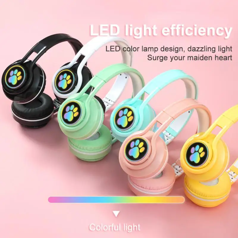 

Luminous Headphones Large Capacity Battery 400h Standby Time Bluetooth Headset 400mah 6 Colors Tws Earbuds Wireless Earphone