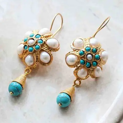 Серьги-капельки NovoPublic золотого цвета