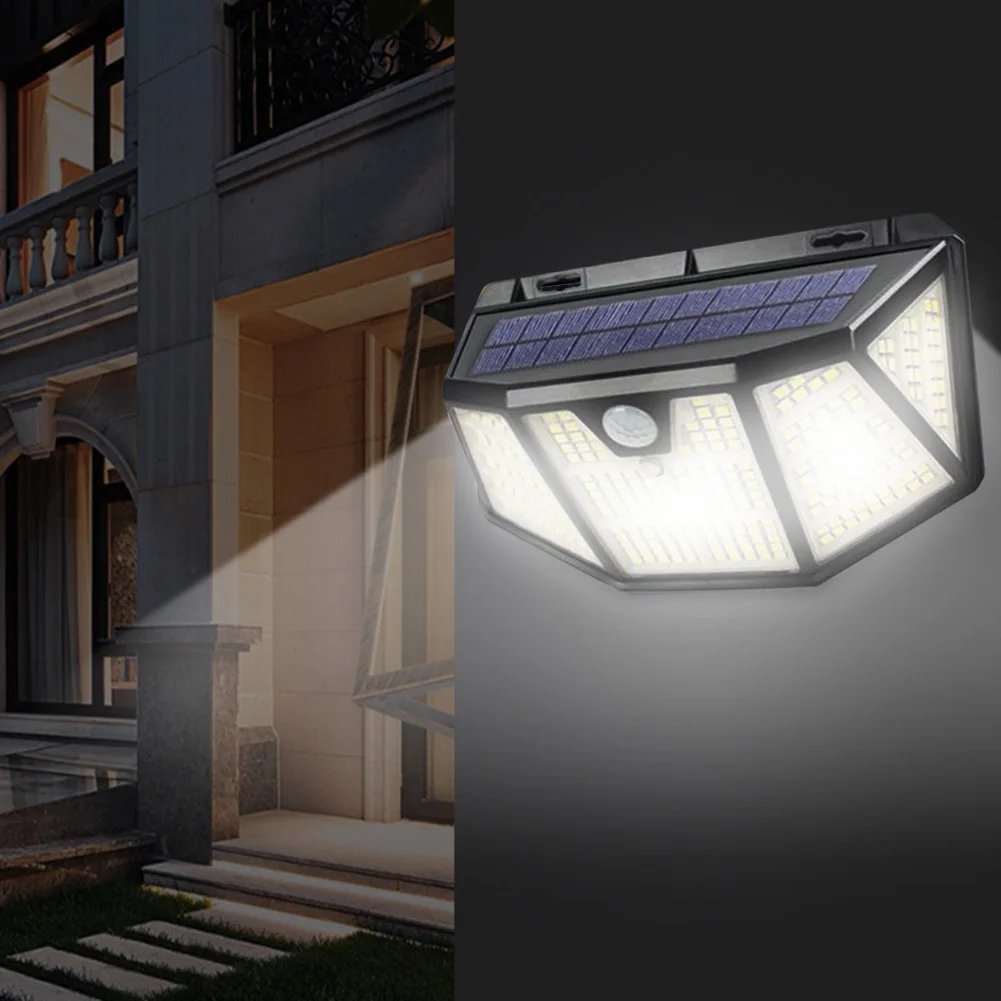 

Sunlight Street Lamp Country House Outdoor Waterproof Solar Wall Lamp 310 LED Wide Angle Human Body Sensor Lights