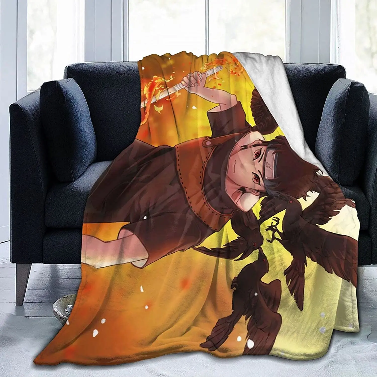 

Shisui Uchiha Fluffy Soft and Comfortable Blanket, Anime Warm Embrace of Sympathy