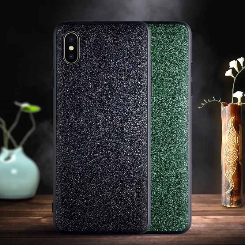 

Чехол для iPhone X XS Max XR, чехол с ретро деловым дизайном из искусственной кожи, материал 2 в 1: ТПУ + ПУ