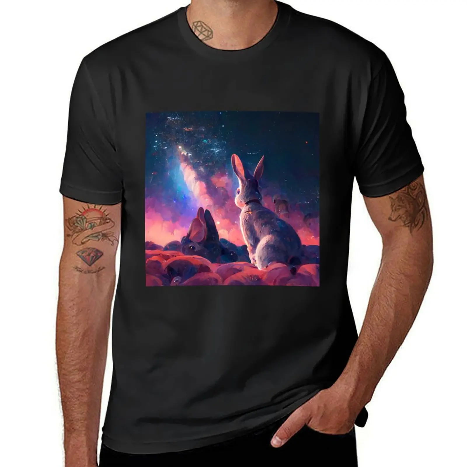 Мужские черные футболки Funnys хлопок короткий рукав