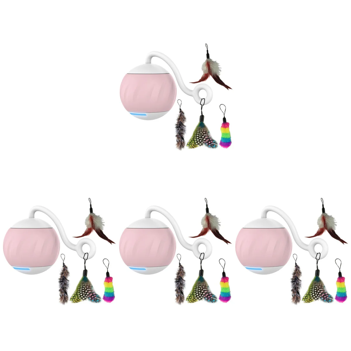 

4 Sets of Interesting Electric Cat Wear-resistant Cat Plaything Portable Kitten Kitten