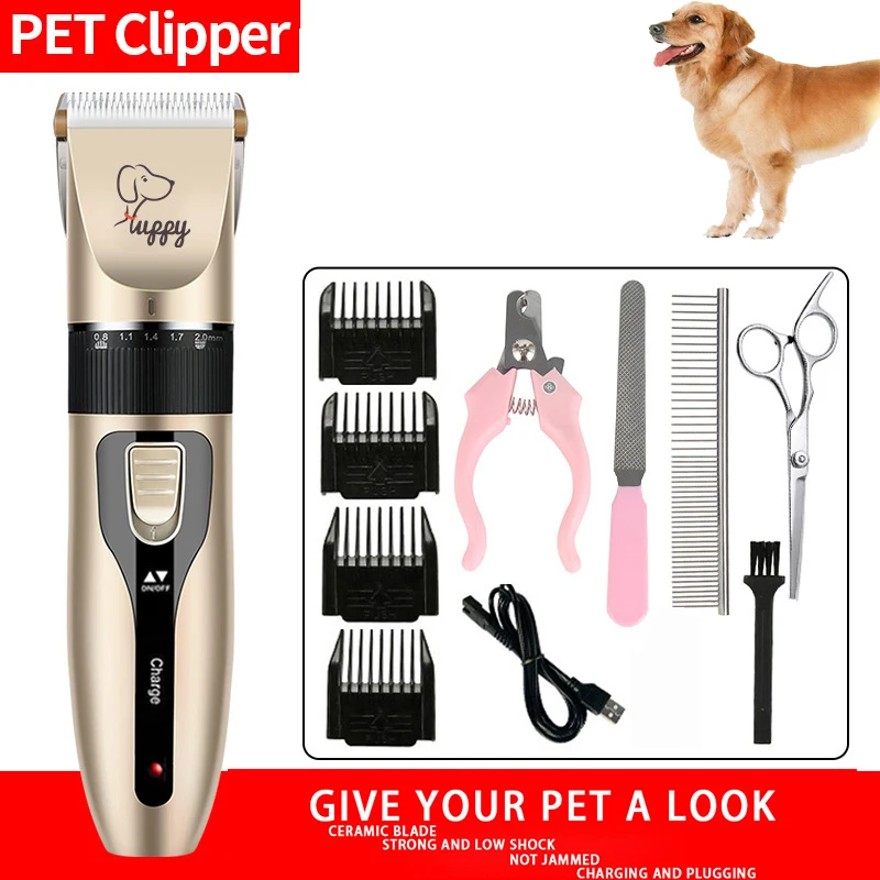 

Professional Electric Pet Clipper Pet Dog Hair Trimmer Animal Grooming Clippers Cat Cutter Machine Grooming Kit