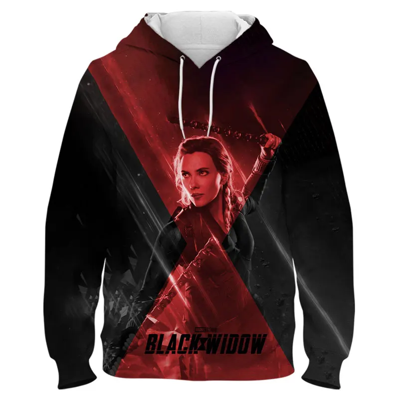 

Black Widow Men Oversize Sweatshirt Marvel 3D Printed Casual Women Hoodies Spring Autumn Streetwear Boy Girl Kids Tracksuit