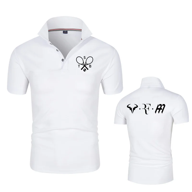 

Rafael Nadal.Roger Federer.Andy Murray Men's Edition Polo Shirt Fashion Mesh Lapel Sports Short Sleeve Top Baseball Shirt