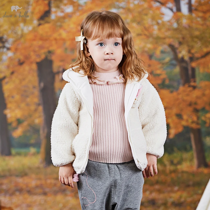 

Dave Bella 2-9 Year Girls Hoodies Cute Rabbit Hooded Girls Coat Winter Cotton Kids Children Clothes Outerwear DB4224214