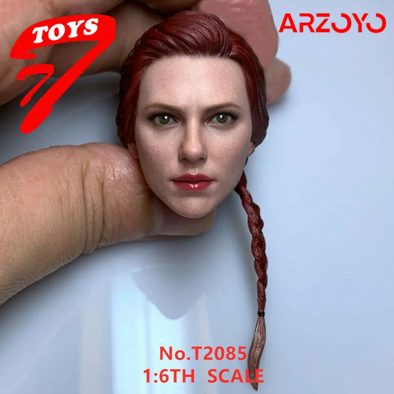 TTTOYS 1/6 Scarlett Johansson голова Лепка женская с длинными волосами плетеная голова резьба модель подходит для 12 дюймов солдат экшн-фигурки Куклы