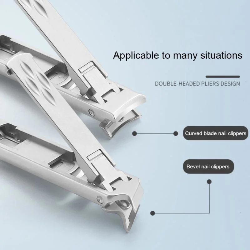 

Складной двухсторонний инструмент для стрижки ногтей Точная отделка брызгоустойчивый Триммер ножницы из нержавеющей стали инструмент для маникюра и педикюра