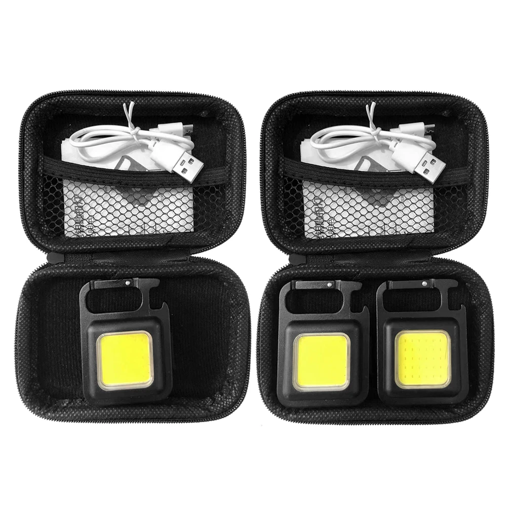 

Mini LED Flashlight USB Rechargeable LED Light 4 Modes Keychain Work Light Small Pocket Light Corkscrew Emergency Work Lights