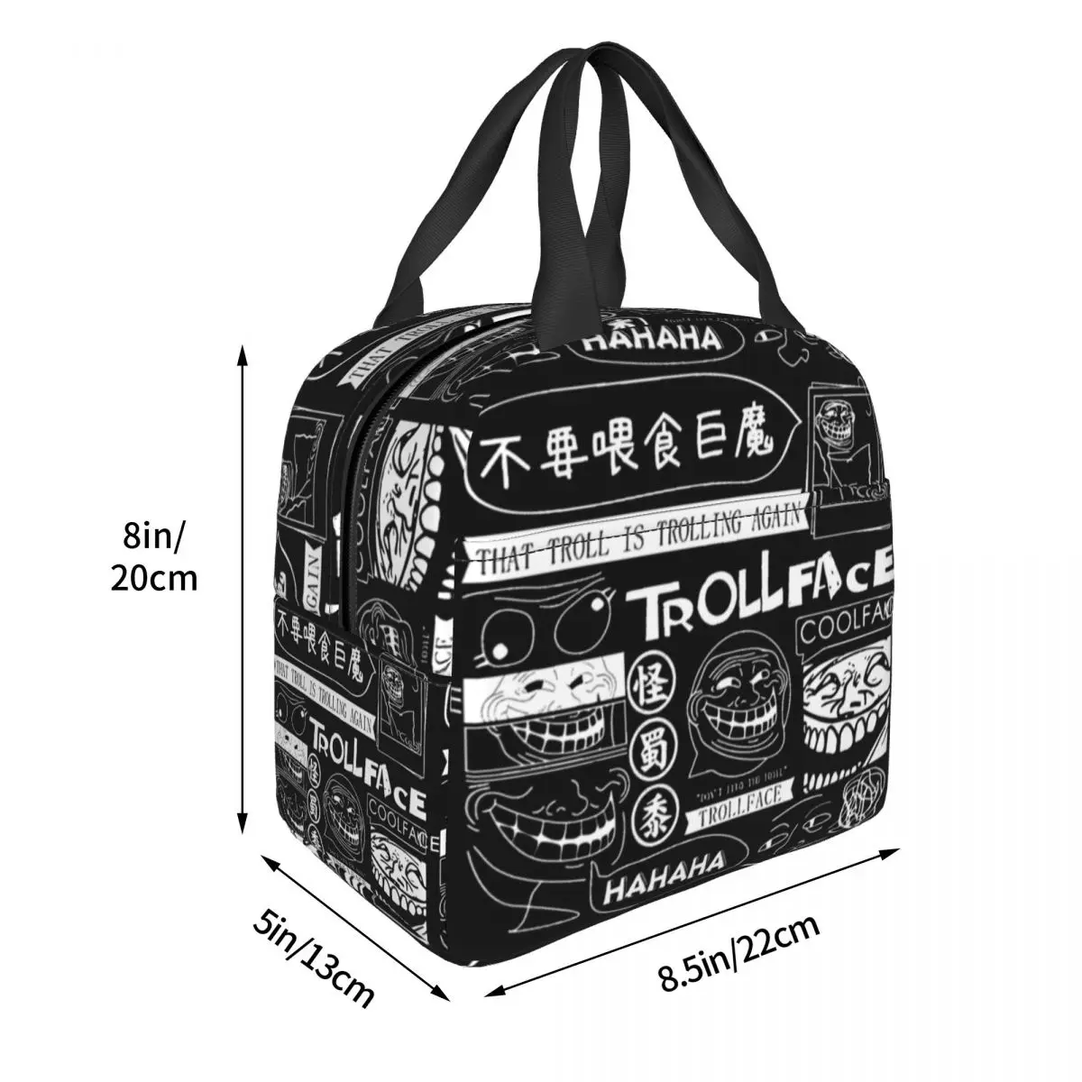 Изолированные сумки для ланча с коллажем Trollface Coolface Термосумка контейнер Rage