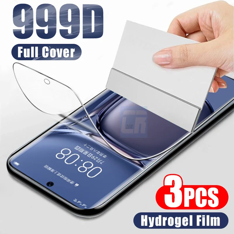 

1-3Pcs Hydrogel Film for Huawei P50 P40 P30 P20 Lite Nova 10 9 8 SE Screen Protector for Huawei Mate 40 30 20 10 9 Pro Soft Film