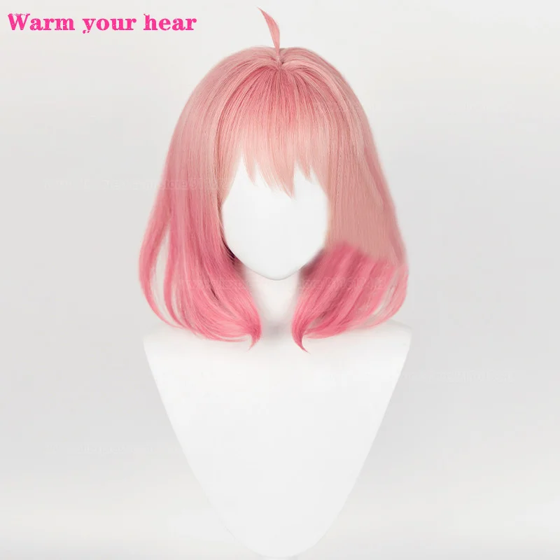 

Шпионская семья X, искусственный парик для косплея, парик с коротким розовым градиентом Омбре, термостойкие синтетические волосы, Искусственные парики, парик с шапочкой