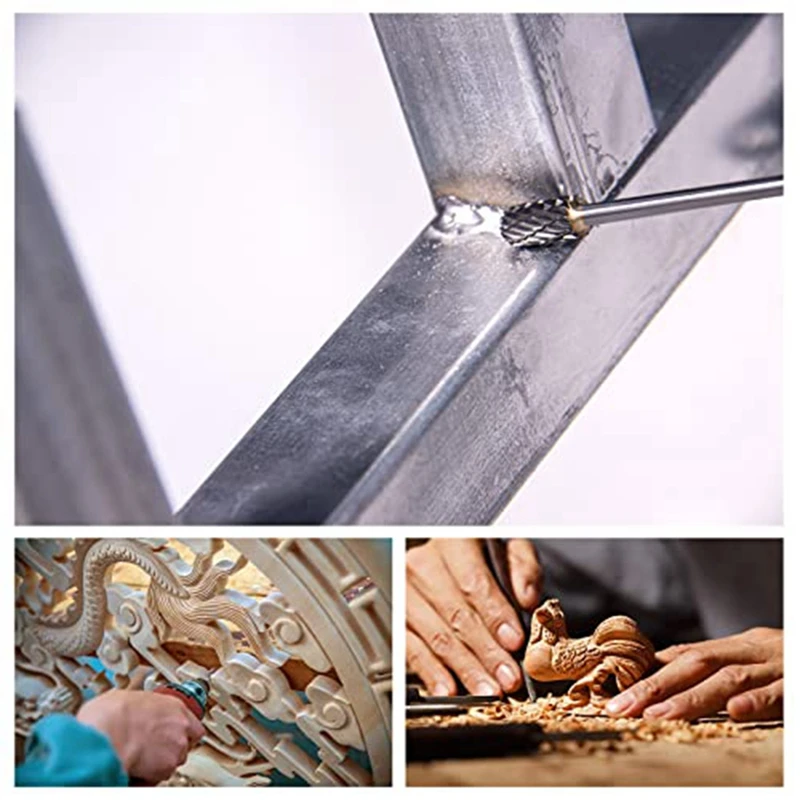 Набор твердосплавных фрез 6 дюймов 10 шт. вольфрамовый хвостовик с двойной резкой 3