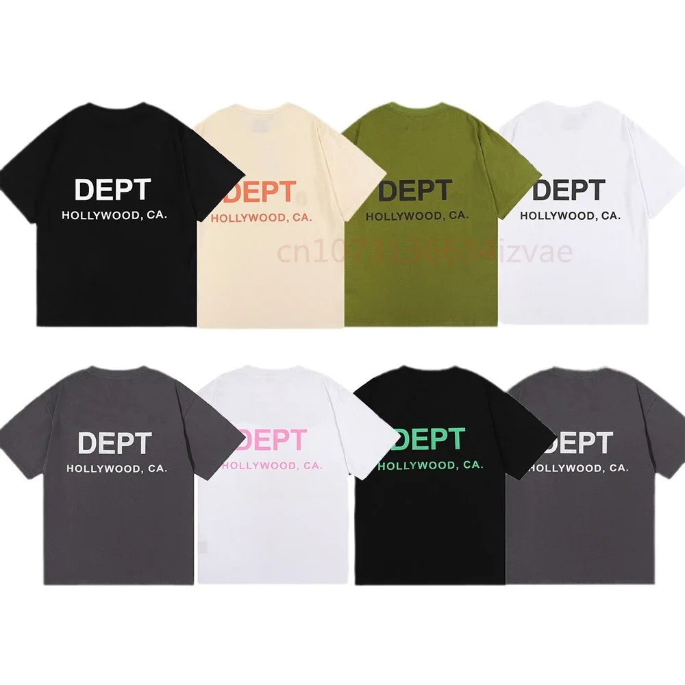 DEPT модная брендовая футболка для мужчин и женщин с коротким рукавом буквенным