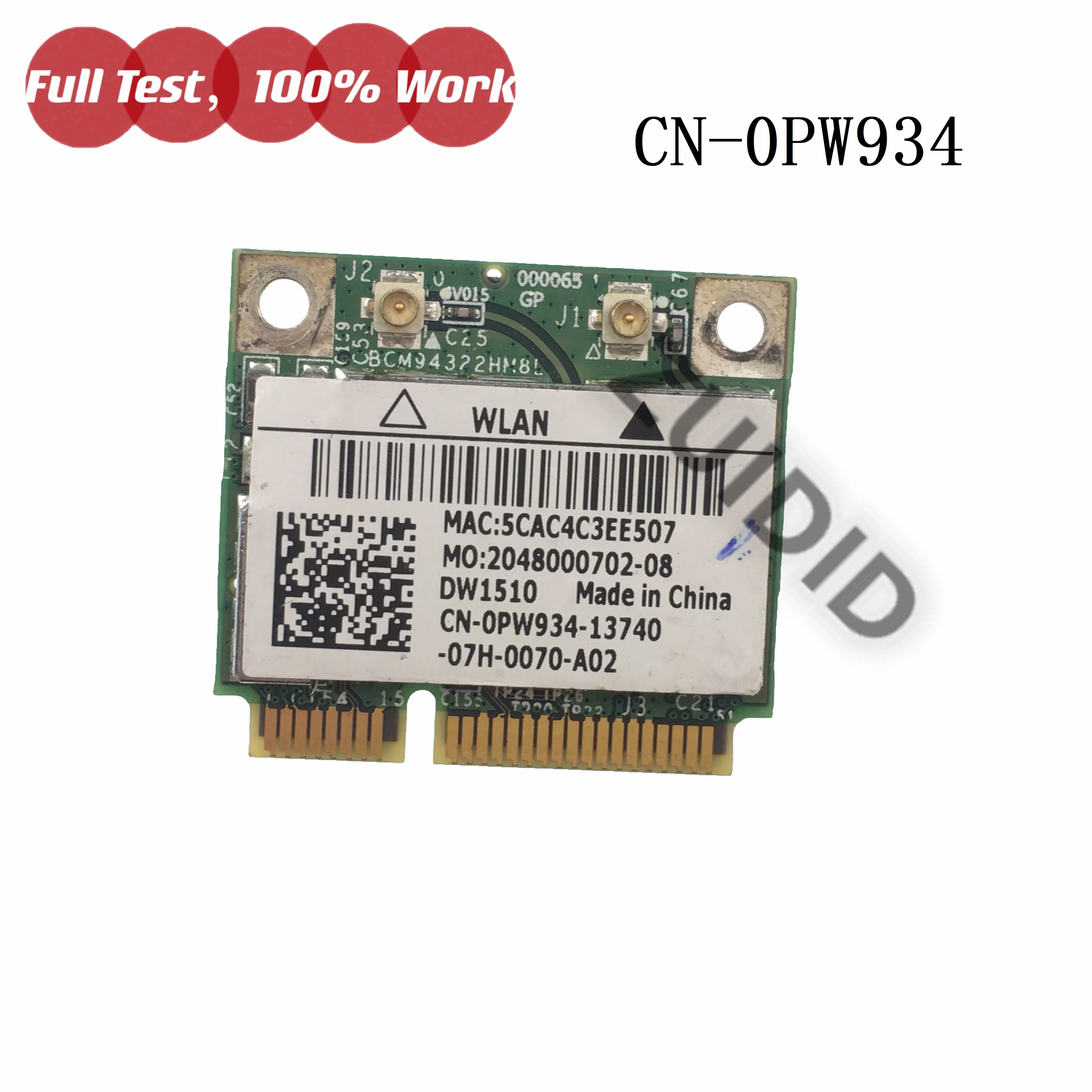 Для беспроводной Wi-Fi карты Dell Broadcom DW1510 CN-0PW934 BCM94322HM8L 0PW934 PW934 |