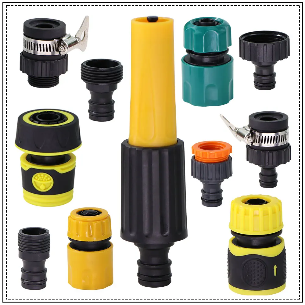 

Garden Hose Quick Connector 1/2 3/4 1 Inch Pipe Coupler Stop Water Connector Tap Adapter Repair Joint Irrigation System Fittings