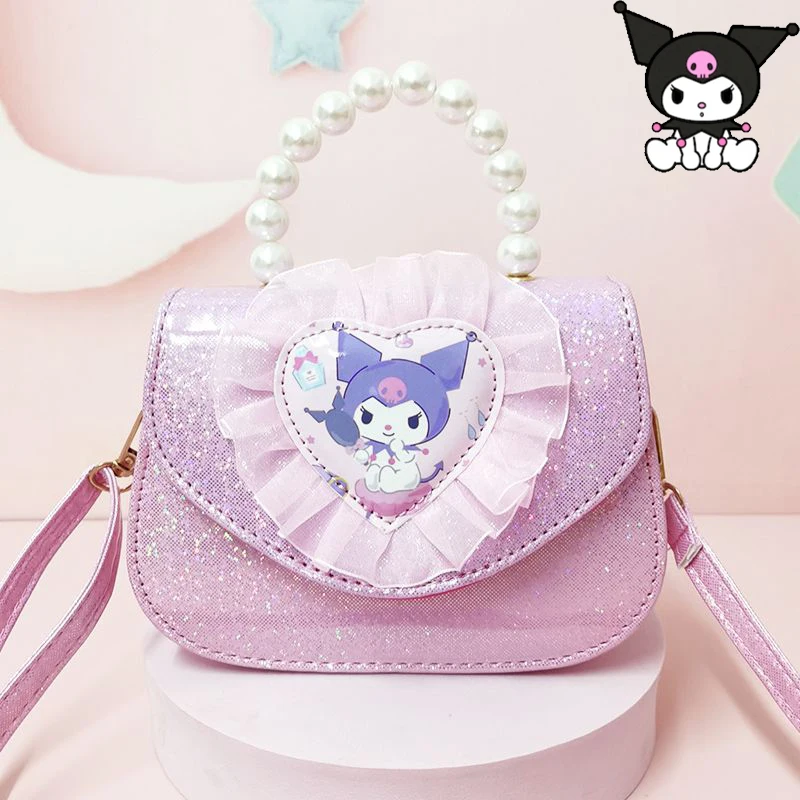 

Kawaii Sanrio Cinnamoroll Kuromi My Melody мультяшная детская сумка, модная повседневная сумка через плечо, Студенческая сумка через плечо