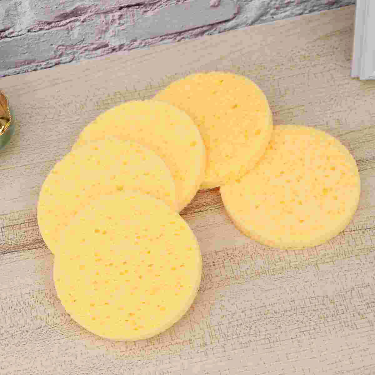 

5 Pcs Face Cleansing Sponge Painting Sponges Puff Facial Sponge Cleaning Sponges Mats Round Sponge Pads Face Sponges