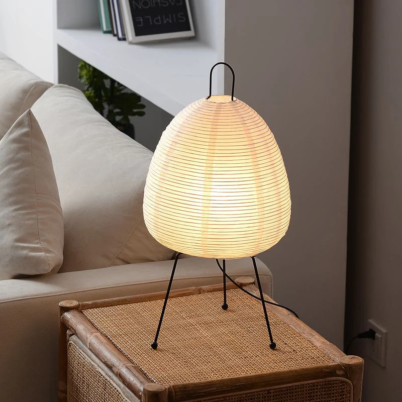 

Dimming wooden lantern lamp, Japanese style paper floor lamp can be decorated at the bedside of room and living