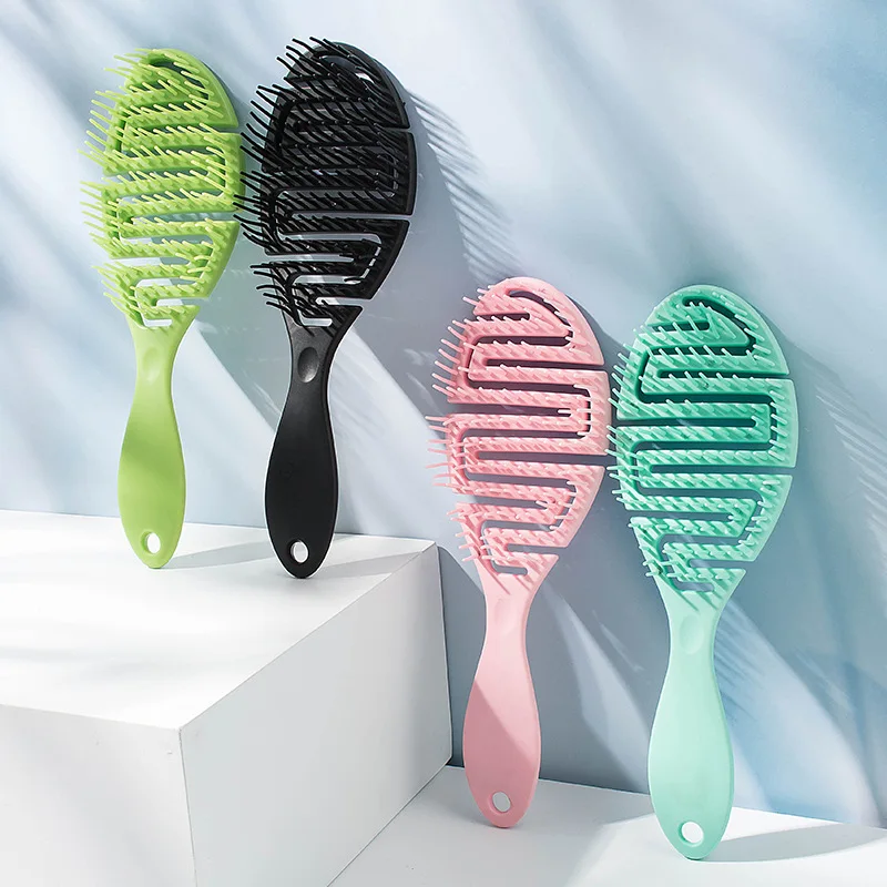 

Sdotter Hollow Out Hair Brush Scalp Massage Combs Hair Styling Detangler Fast Blow Drying Detangling Tool For Wet Dry Curly Hair