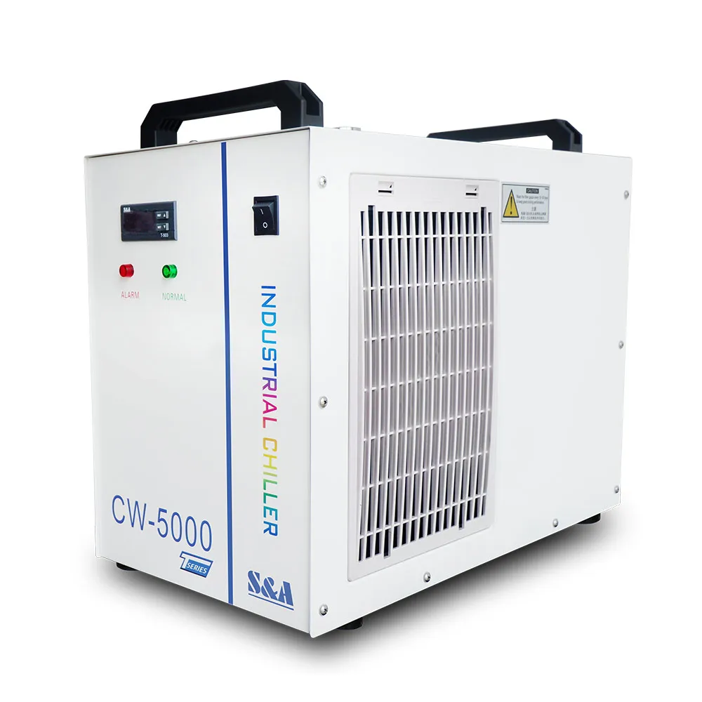

Оригинальный S & A CW-5000TG промышленный водяной охладитель для одного 80 Вт или 100 Вт CO2 стеклянная лазерная трубка охлаждения л.с.