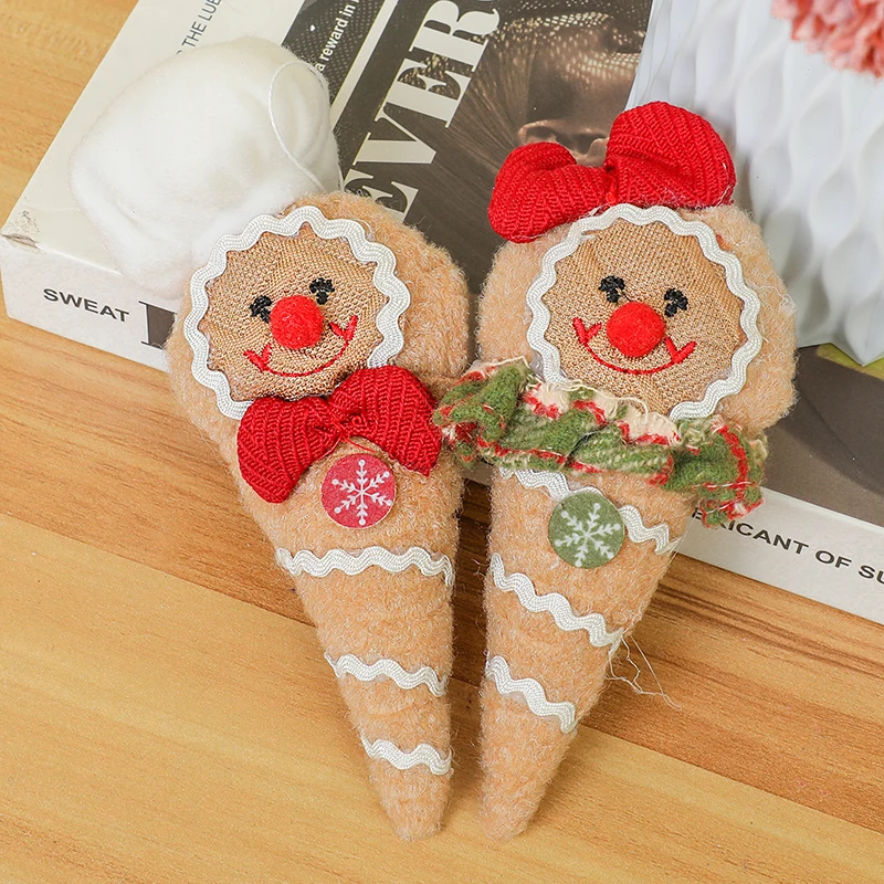 Рождественский пряничный человечек сидящая кукла мультяшная шляпа шеф-повара