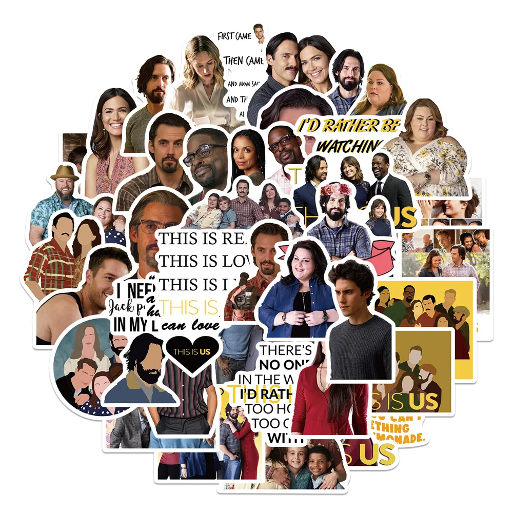 

10/30/50PCS New American Drama This Is Series Stickers Decoration Luggage Notebook Guitar Waterproof Stickers Wholesale