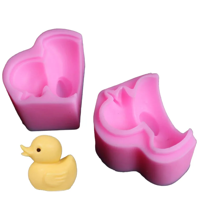 

Cartoon 3D Duck Shape Silicone Mold Food Grade Mousse Pudding Little Yellow Duck Cake Decor Chocolate Baking Tools Clay Mould